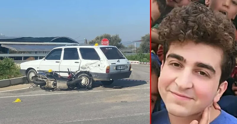 Kavşakta otomobile çarpan genç motosikletli can verdi!