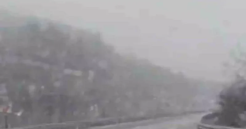 Karabük Çerkeş kara yolunda kar yağışı başladı