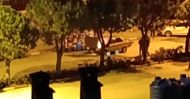 Kale de seyir halindeki araç alev alev yandı Denizli Haberleri