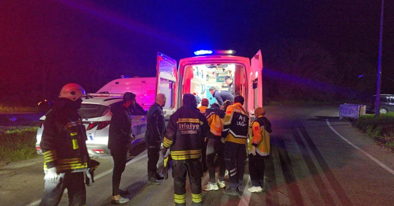 Tekirdağ da otomobil devrildi: 1 ölü