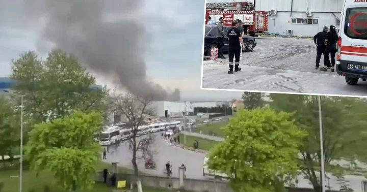 Sakarya da fabrikada patlama sonrası yangın!1 i ağır 8 kişi yaralandı