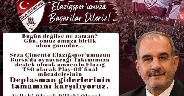 Başkan Alan, Elazığspor un deplasman giderlerini karşıladı Elazığ Haberleri