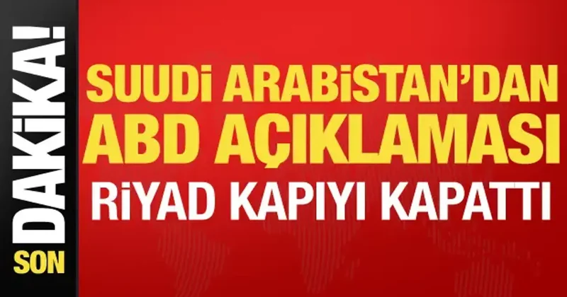 Suudi Arabistan dan hava sahası açıklaması: Saldırı amaçlı kullanılmayacak!