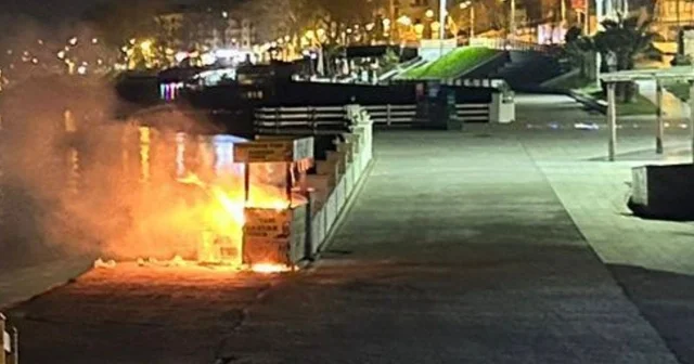 Akçakoca da mısır tezgahı alev alev yandı Düzce Haberleri
