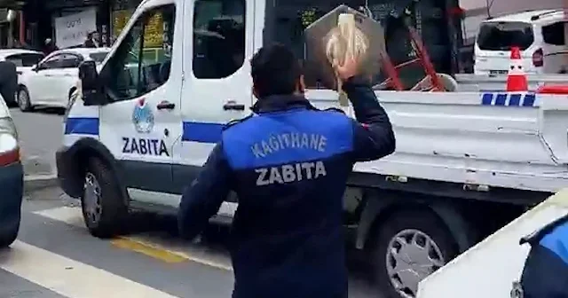 Kağıthane Belediyesi nin kaldırım işgaline müdahalesi alkış topladı VİDEO İZLE