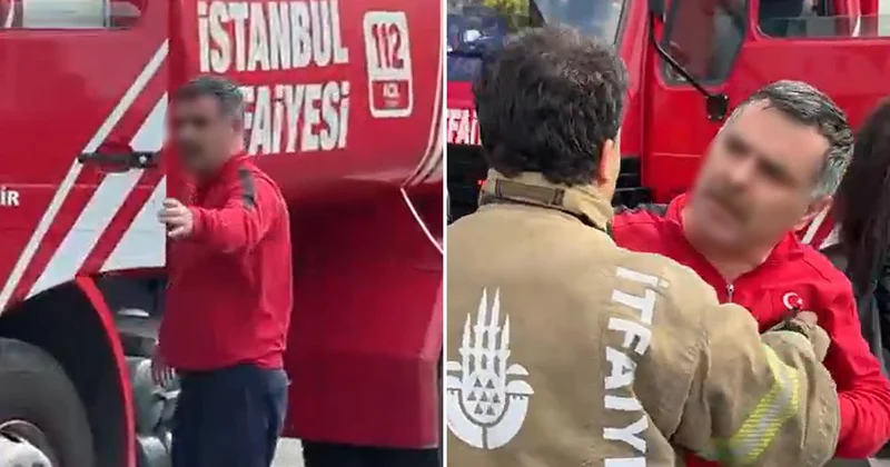 İtfaiyeci görevini yapan gazeteciye tokat attı iddiası