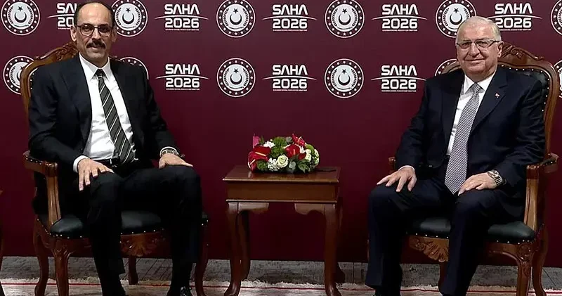 MİT Başkanı Kalın, SAHA 2026 da Bakan Güler i ziyaret etti