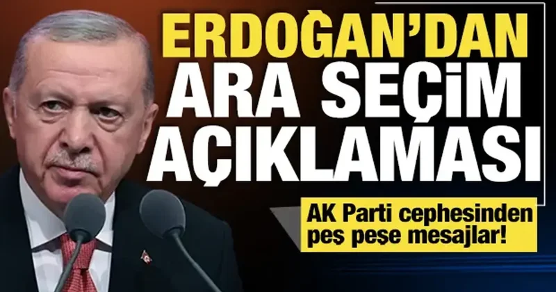 Erdoğan dan ara seçim sonuçları sonrası ilk açıklama: Ezici üstünlükle sonuçlandı