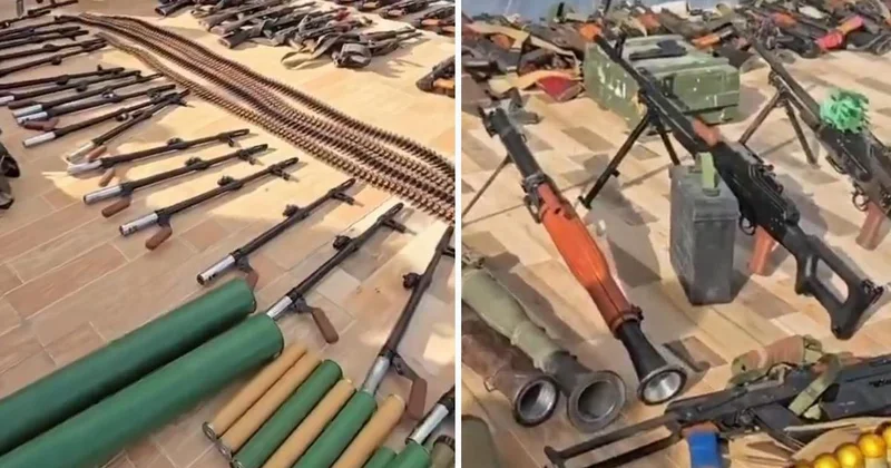 Somali de beş yıldızlı otelde çok sayıda İHA ve silah ele geçirildi