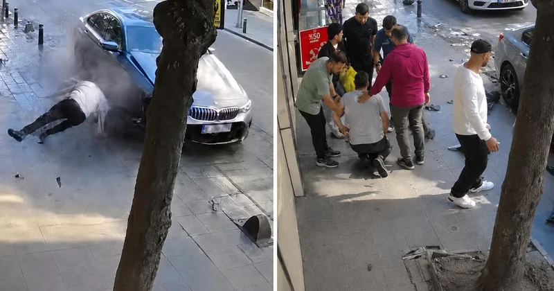 İstanbul da yayaya çarpan sürücü yaralıyı bırakıp arabasını kontrol etti