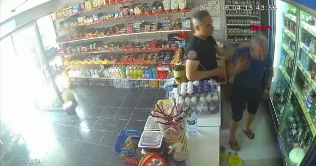 Nefes borusuna şeker kaçan bakkalı, polis kurtardı