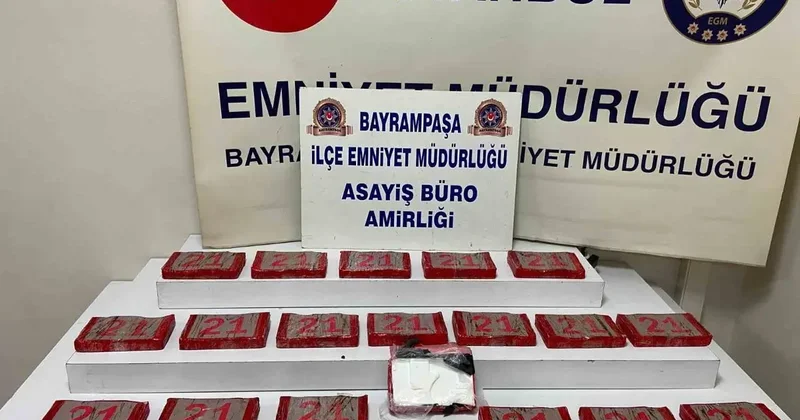 Bayrampaşa’da bir araçta 20 kilogram kokain bulundu
