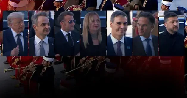 NATO liderlerinin mehter marşına tepkileri kamerada!