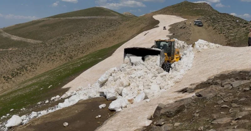 Bitlis te temmuzda kar mesaisi sürüyor