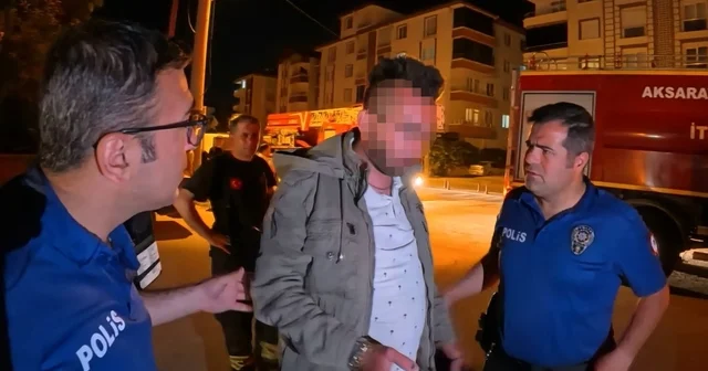 Aracı yakmak istedi, olay yerini gözlemlerken böyle yakalandı Aksaray Haberleri Habertürk Yerel Haberler