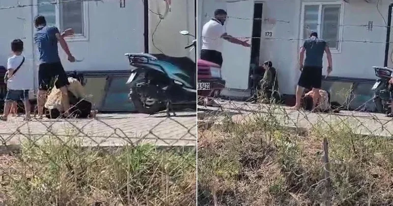 Hatay da eşini çocuklarının önünde bıçakla döven koca gözaltına alındı