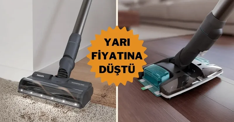 Temizlik süresini yarıya indiren Philips kablosuz süpürge indirimde!
