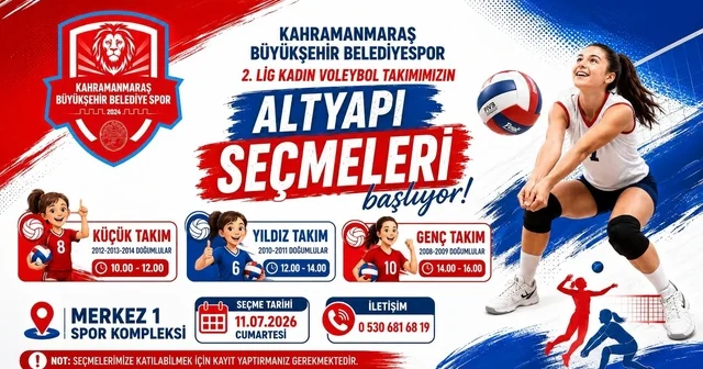 Kahramanmaraş Büyükşehir Belediyespor Kadın Voleybol Takımı altyapı seçmeleri başlıyor Kahramanmaraş Haberleri Habertürk Yerel Haberler