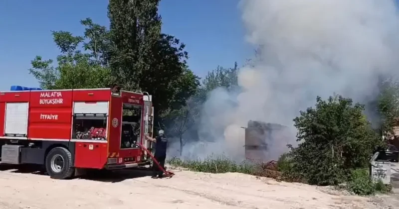 Malatya’da korkutan bahçe yangını