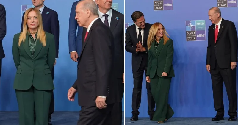 Meloni nin bakışları yine gündem oldu