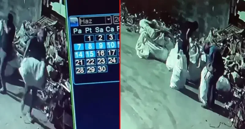 Yüzlerini maskeyle gizleyip, geri dönüşüm tesisinden 250 bin TL lik bakır çaldılar