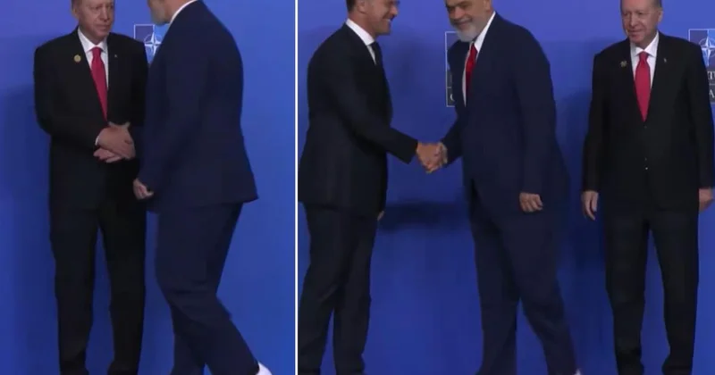 Rama fotoğraf çekimine spor ayakkabıyla katıldı, Erdoğan’ın bakışları dikkatlerden kaçmadı