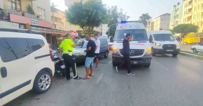 Kırmızı ışık ihlali kazayla bitti, motosiklet sürücüsü yaralandı