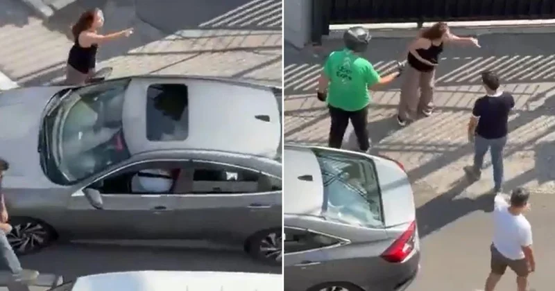 Yol ortasındaki kavgaya damga vuran söz: Kocanı aldım elinden, çatla