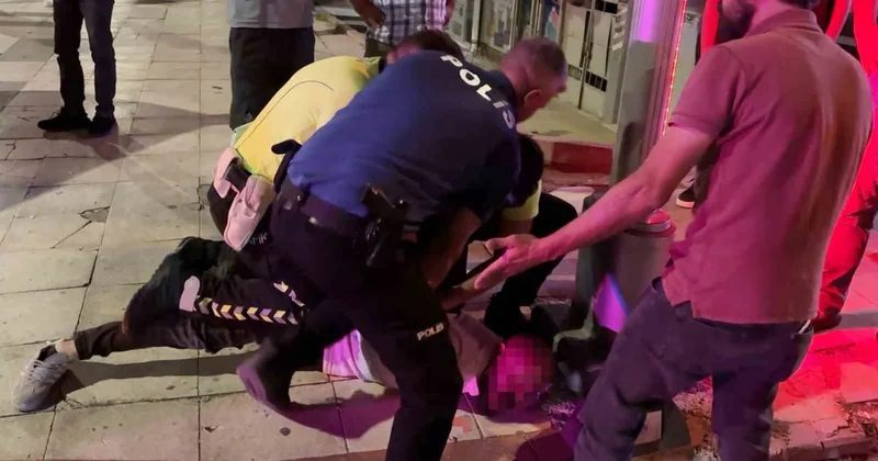 Alkollü sürücü polislere direndi
