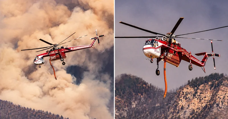 Utah ta Yangınla Mücadele Eden Helikopter Düştü