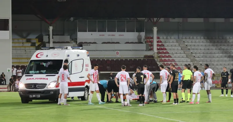 1. Lig maçında korkutan anlar! Sahaya ambulans girdi