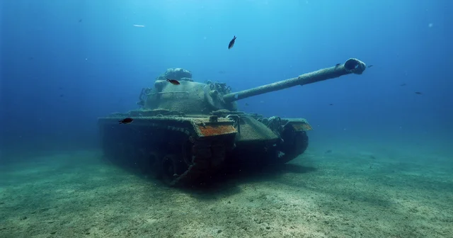 Saros Körfezi ndeki tank batığı, dalış tutkunlarının gözdesi oldu Edirne Haberleri Habertürk Yerel Haberler