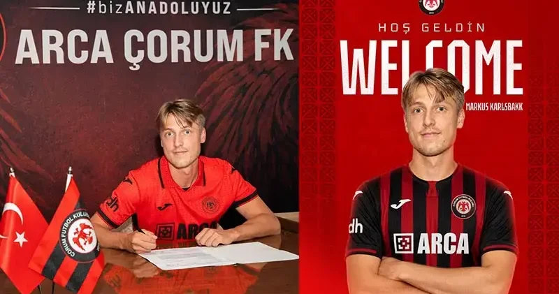 Arca Çorum FK, Norveçli orta saha oyuncusu Markus Karlsbakk’ı kadrosuna kattı