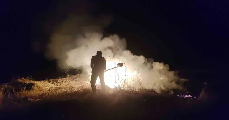 Sivas’ta buğday tarlasında yangın: 20 dönüm alan küle döndü