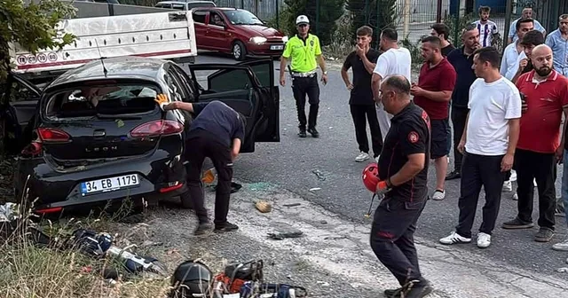Yan yola düşüp, TIR a çarpan otomobilin sürücüsü yaşamını yitirdi Zonguldak Haberleri Habertürk Yerel Haberler