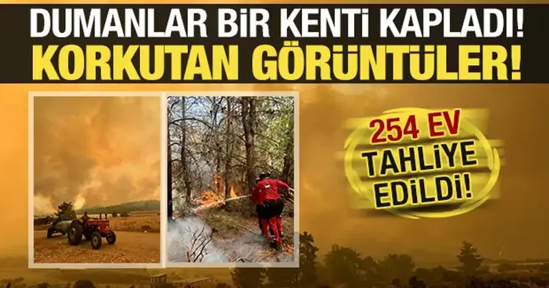 Antalya dan korkutan görüntüler! 254 hane tahliye edildi, geniş alana yayıldı