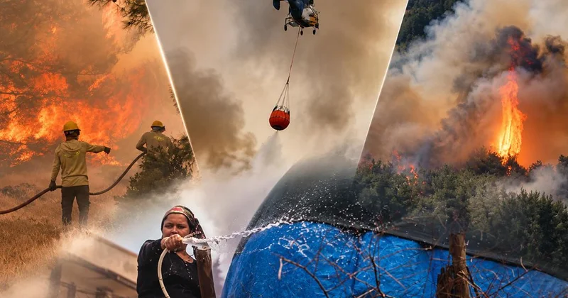 Antalya ve Adana’da alevlerle büyük mücadele! Evler tahliye edildi, elektrikler kesildi
