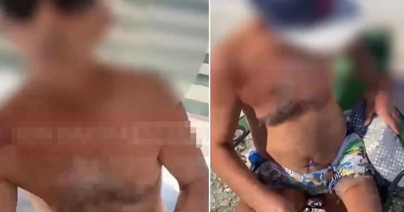 Sahilde genç kızın gizlice fotoğrafını çekti! Fark edilince bakın ne yaptı