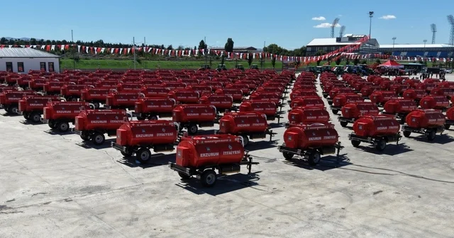 Büyükşehir den Erzurum a dev bir yatırım daha EBB olası yangınlara müdahale için 150 tanker dağıttı Erzurum Haberleri Habertürk Yerel Haberler