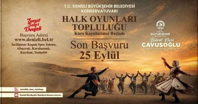 Denizli Büyükşehir ile gelenekler yaşatılıyor Denizli Büyükşehir Belediyesi halk oyunları kurs kayıtları başladı Denizli Haberleri Habertürk Yerel Haberler
