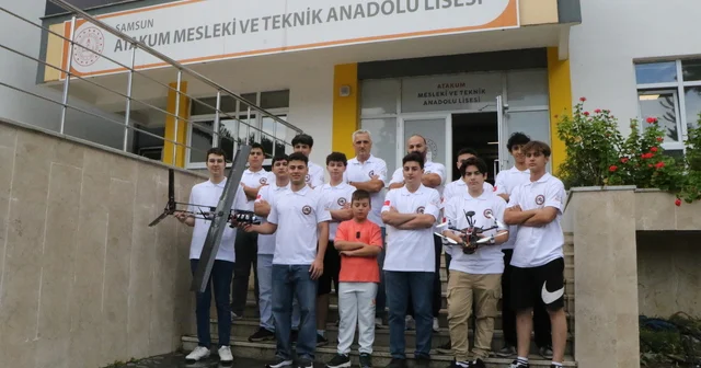Samsun da öğrenciler, liseler seviyesinde tek olan insansız hava aracı tasarladı Samsun Haberleri Habertürk Yerel Haberler