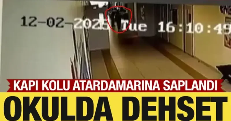 Okul koridorunda dehşet! Kapı kolu atardamarına saplandı, ölümden döndü