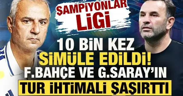 Şampiyonlar Ligi 10 bin kez simüle edildi! F.Bahçe ve G.Saray’ın tur ihtimali şaşırttı