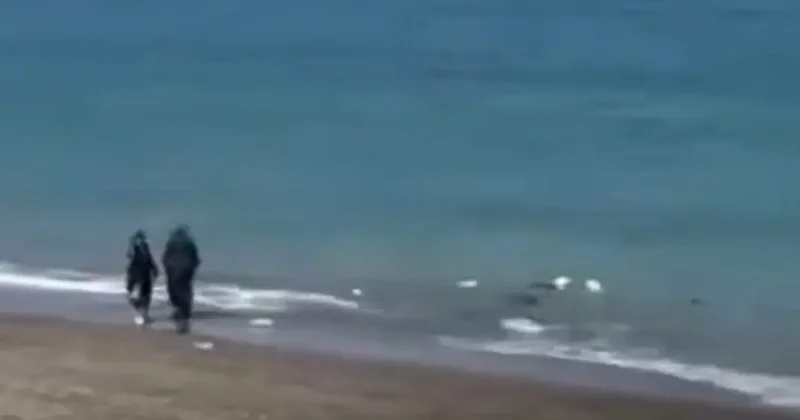 Yer: Düzce! Piknik çöplerini denize atan kadınlara para cezası