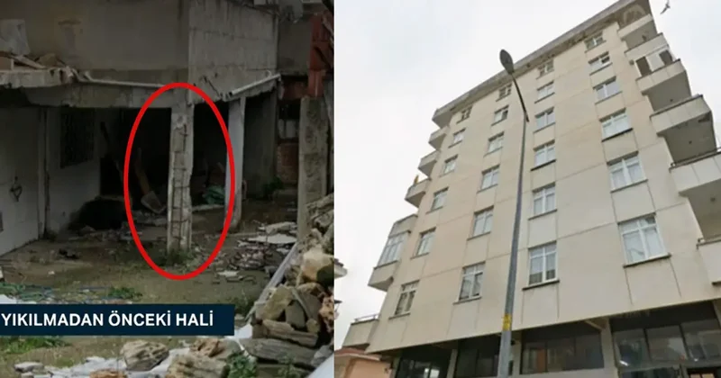 Maltepe’de 7 katlı binada çökme! Kolonlardaki görüntü içler acısı...