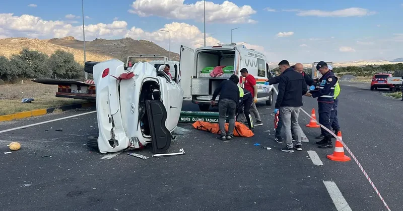 Nevşehir kahreden kaza: 2 ölü, 1 yaralı