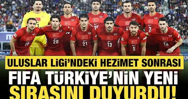 FIFA açıkladı! Uluslar Ligi ndeki hezimet sonrası Türkiye’nin yeni sırası belli oldu