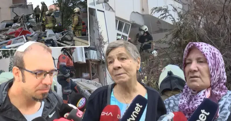 Maltepe de 3 katı çöken 7 katlı binadan kurtarılanlar konuştu
