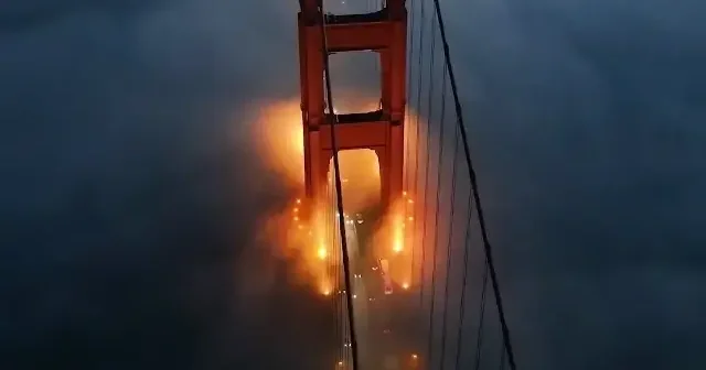San Francisco’da sis manzarası: Golden Gate gün batımında kayboldu VİDEO İZLE