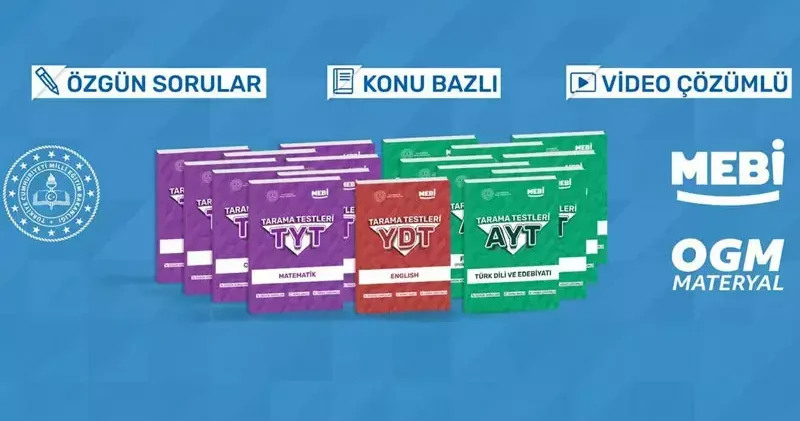MEBİ YKS Tarama Testi kitapları yayımlandı